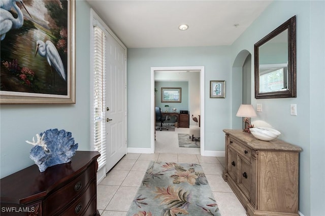 view of tiled entryway