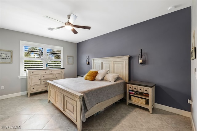 bedroom with ceiling fan