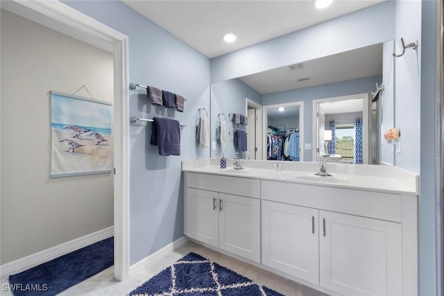 bathroom with vanity