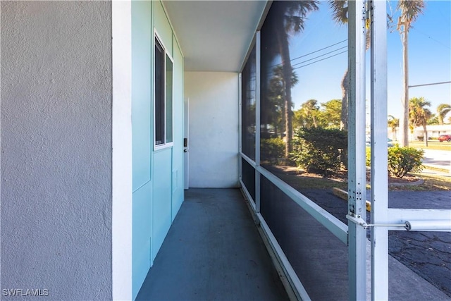 view of sunroom