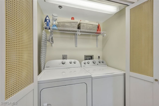 laundry room featuring washing machine and clothes dryer