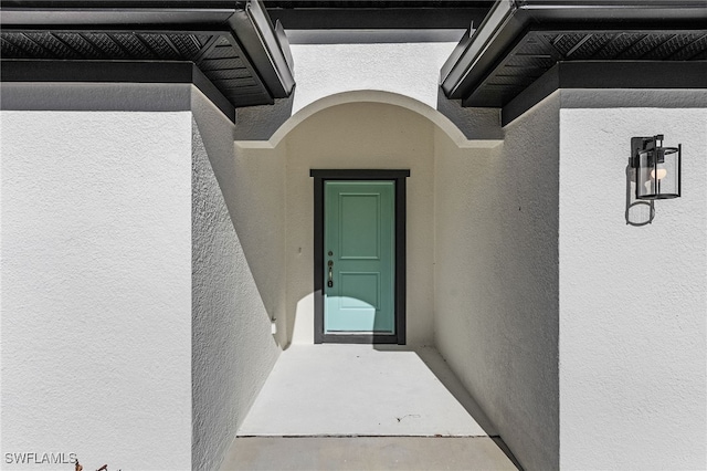 view of doorway to property