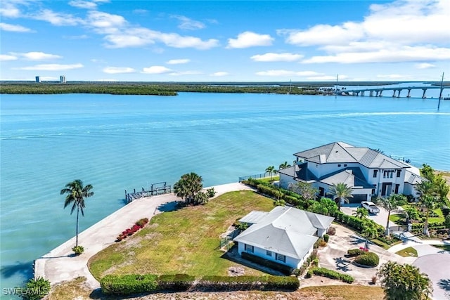 980 Iris Ct, Marco Island, FL 34145 - bird's eye view featuring a water view