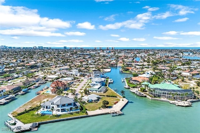 980 Iris Ct, Marco Island, FL 34145 - birds eye view of property featuring a residential view and a water view