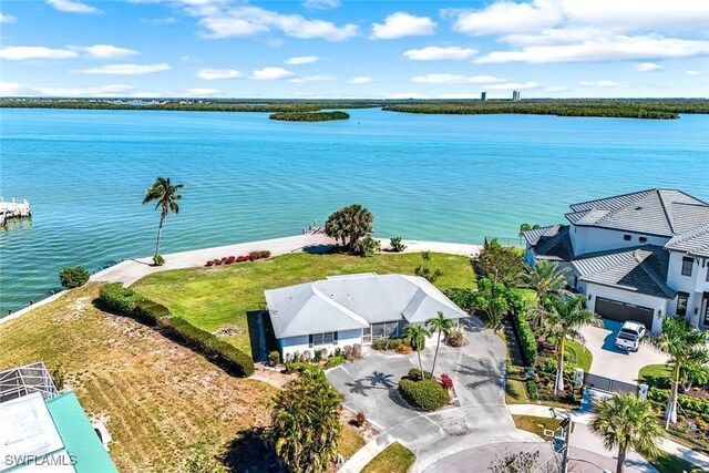 980 Iris Ct, Marco Island, FL 34145 - drone / aerial view with a water view