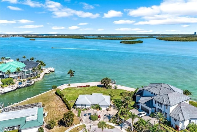 980 Iris Ct, Marco Island, FL 34145 - birds eye view of property with a water view