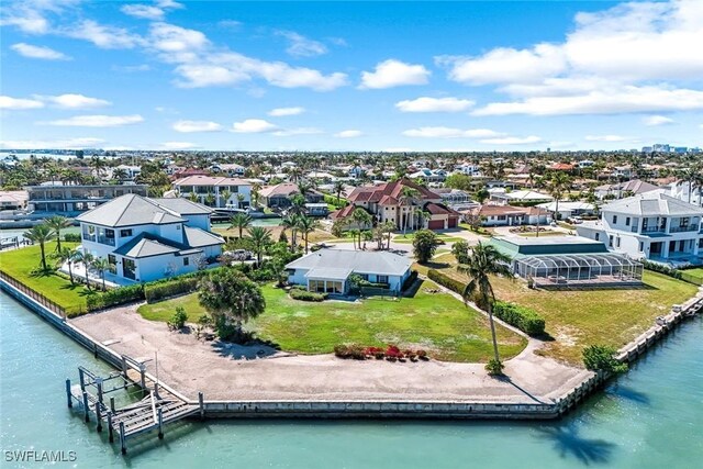 980 Iris Ct, Marco Island, FL 34145 - drone / aerial view with a water view and a residential view