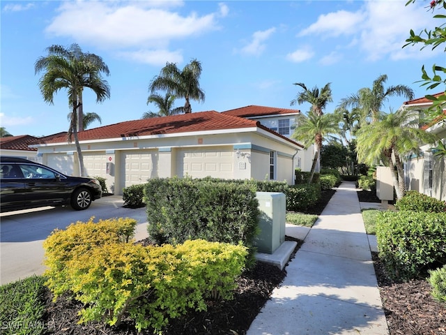 view of home's exterior with a garage