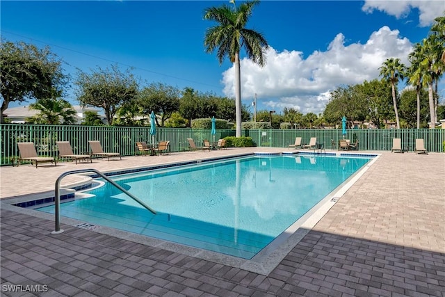 view of pool with a patio area