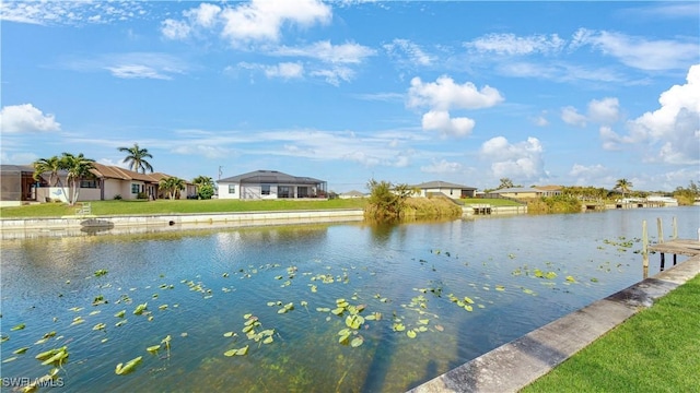 view of water feature featuring a residential view