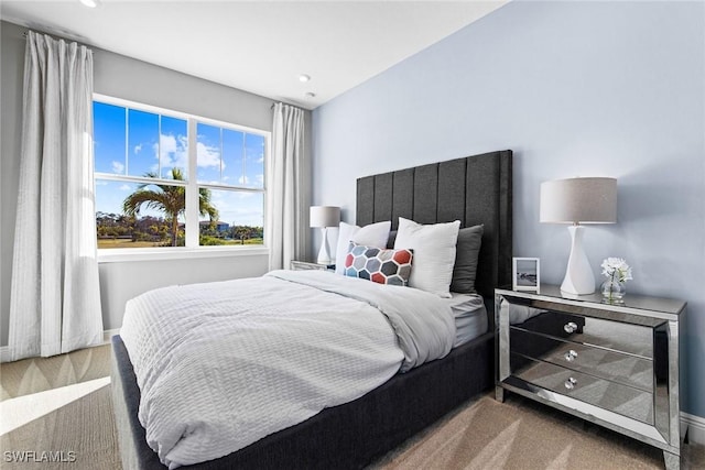 bedroom with carpet floors