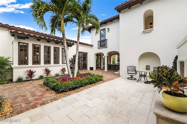 rear view of property with a patio area