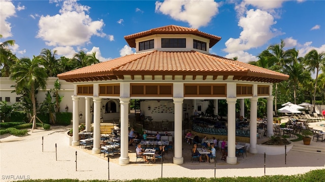 view of community featuring a gazebo