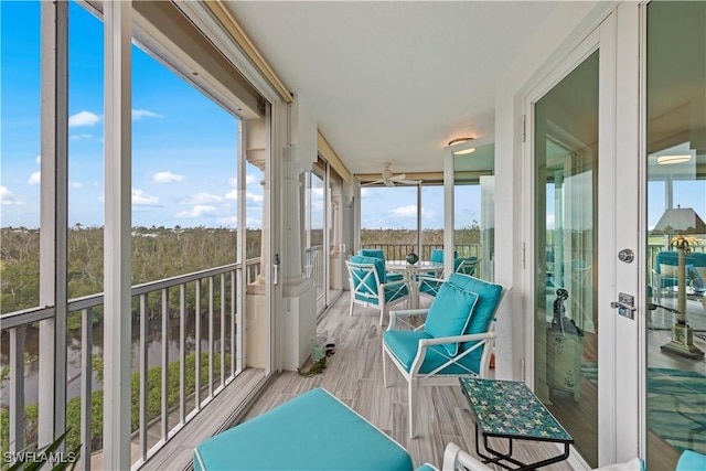 view of sunroom / solarium