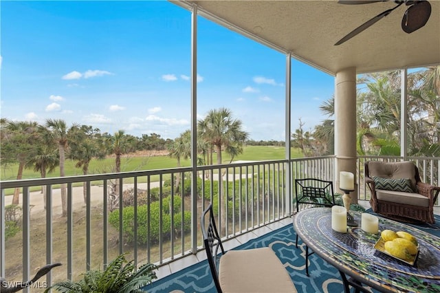 5657 Baltusrol Ct Unit 2B, Sanibel, FL 33957 - sunroom / solarium with ceiling fan
