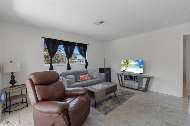 living room with visible vents