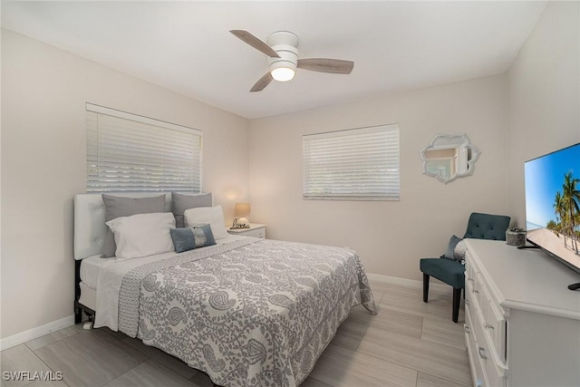 bedroom with ceiling fan