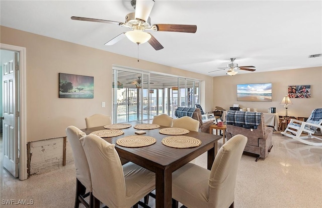 view of dining area