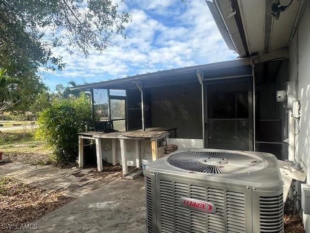 view of patio / terrace featuring central AC