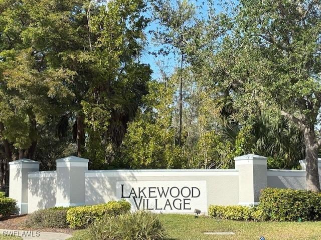 view of community sign