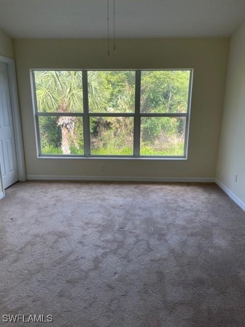 view of carpeted spare room