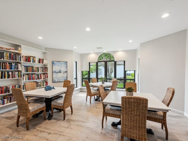 dining room featuring light hardwood / wood-style flooring