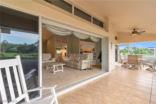 view of patio / terrace with ceiling fan