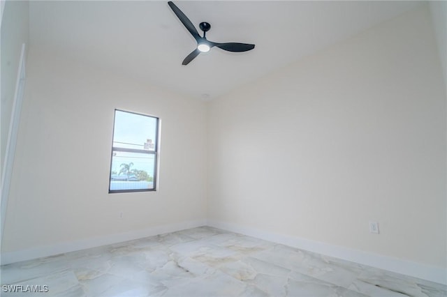 empty room with ceiling fan