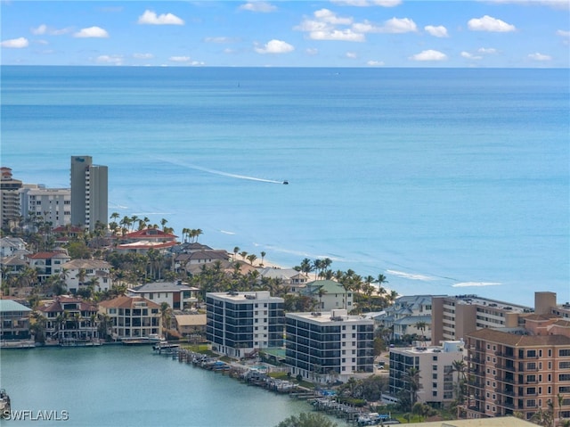 property view of water featuring a city view