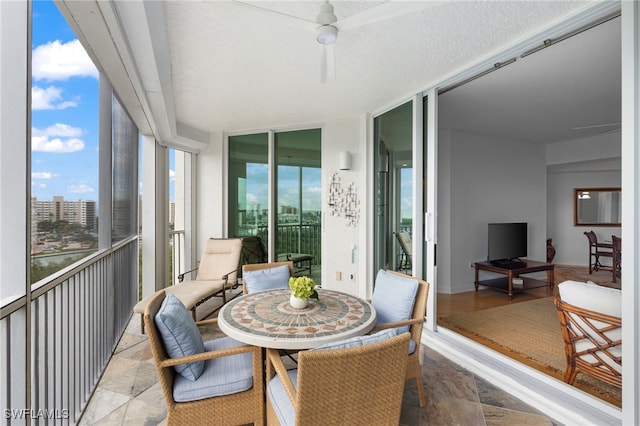 view of sunroom / solarium