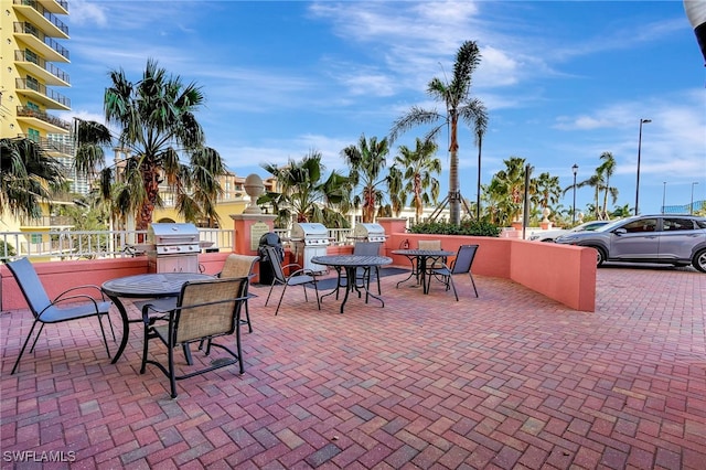 view of patio featuring area for grilling