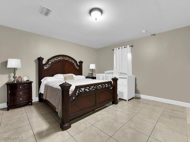 view of tiled bedroom