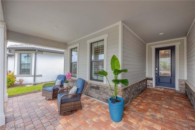 view of patio / terrace featuring covered porch