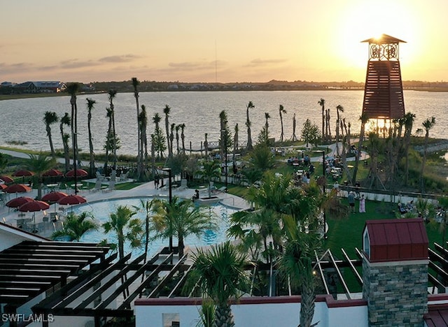 view of water feature