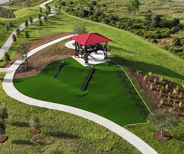 view of community featuring a gazebo