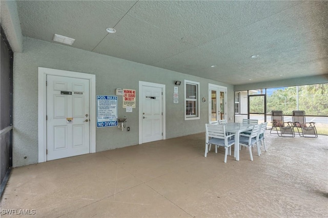 view of unfurnished dining area