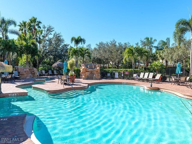 view of pool with a patio area