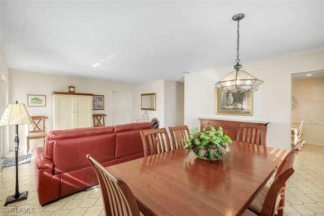 view of dining area