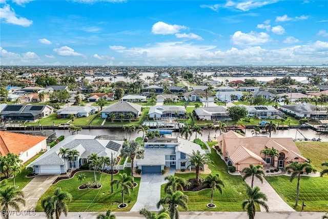 drone / aerial view with a residential view