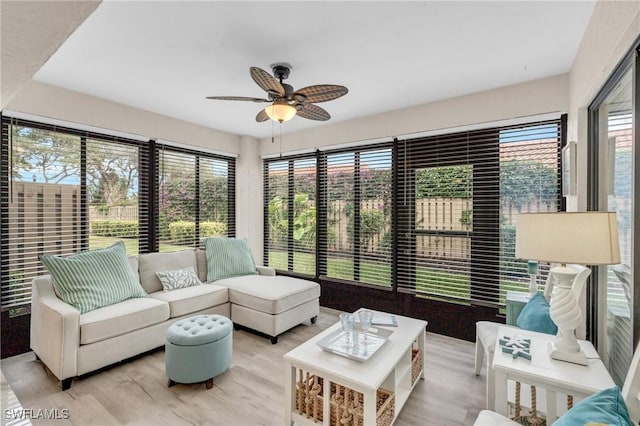 833 Reef Point Cir, Naples, FL 34108 - sunroom with ceiling fan