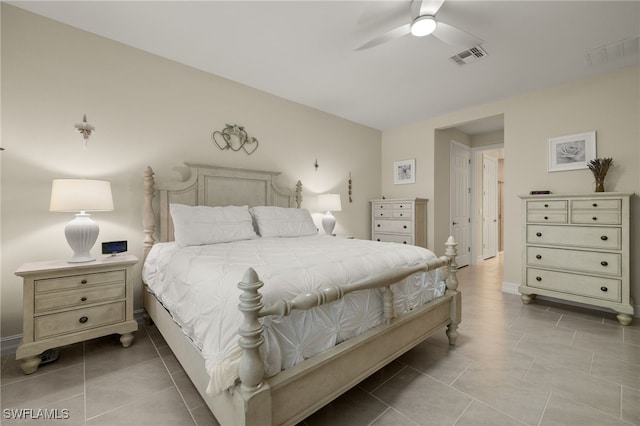 bedroom with ceiling fan