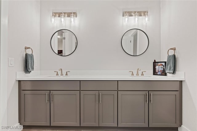 bathroom with vanity