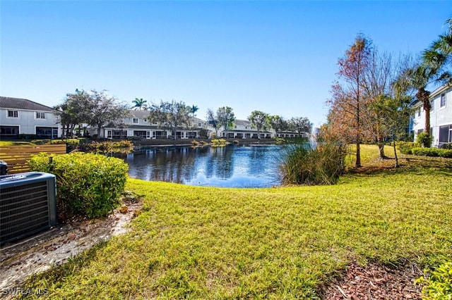 property view of water with a residential view