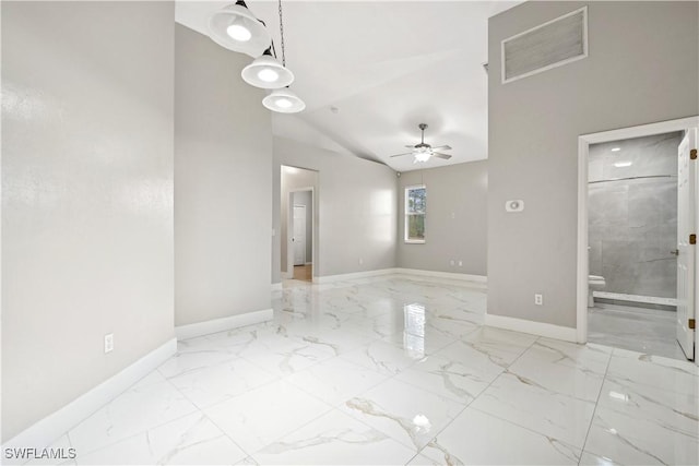 empty room featuring ceiling fan