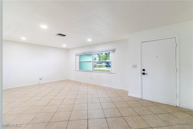 view of tiled spare room