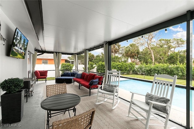 view of sunroom