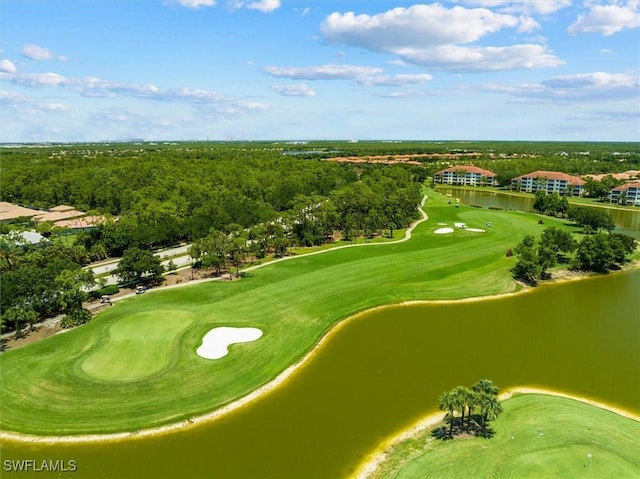 view of property's community with a water view