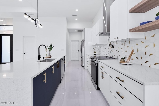 kitchen with sink and white cabinets