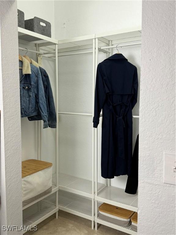 view of walk in closet