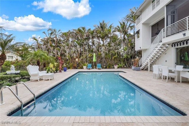 view of pool with a patio